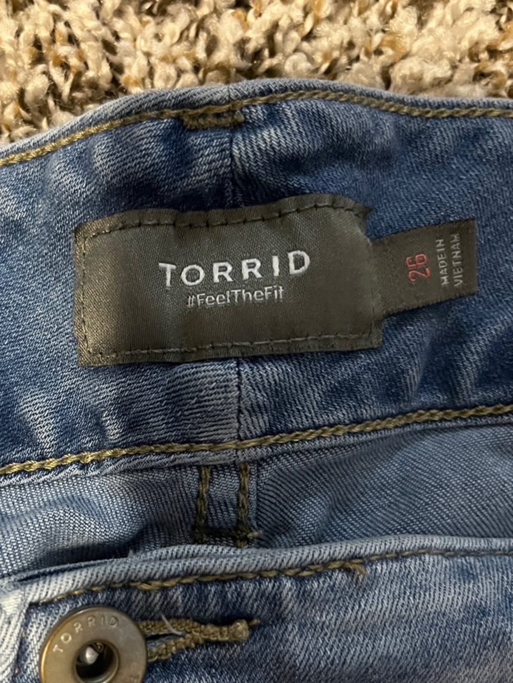 torrid Light Blue Denim Shorts - Picture 2 of 10